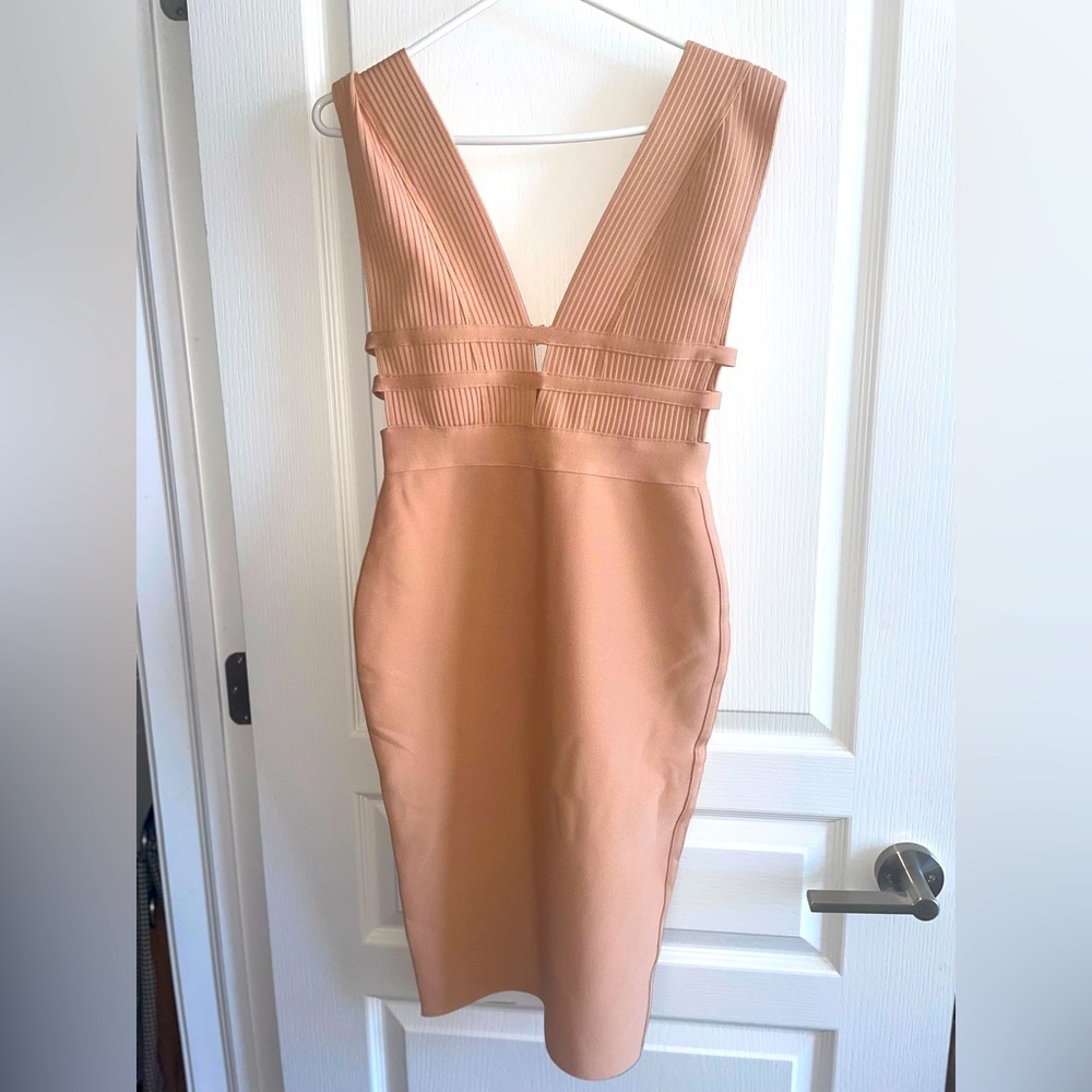 Gorgeous nude bodycon dress